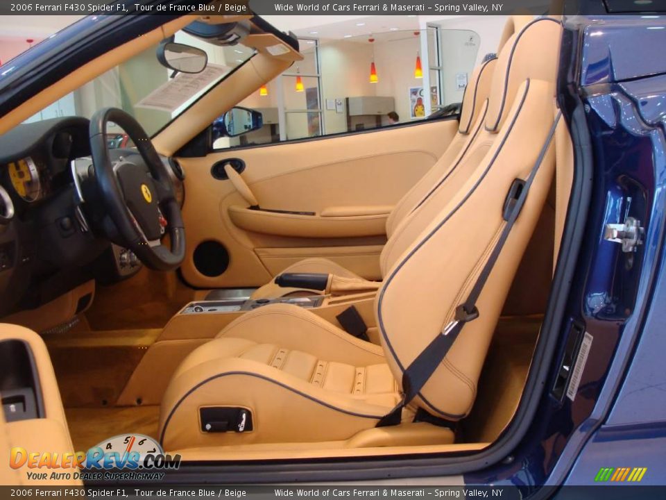 2006 Ferrari F430 Spider F1 Tour de France Blue / Beige Photo #7