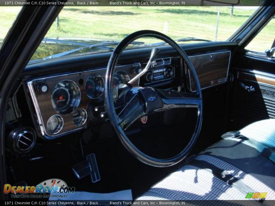 1971 Chevrolet C/K C10 Series Cheyenne Black / Black Photo #10
