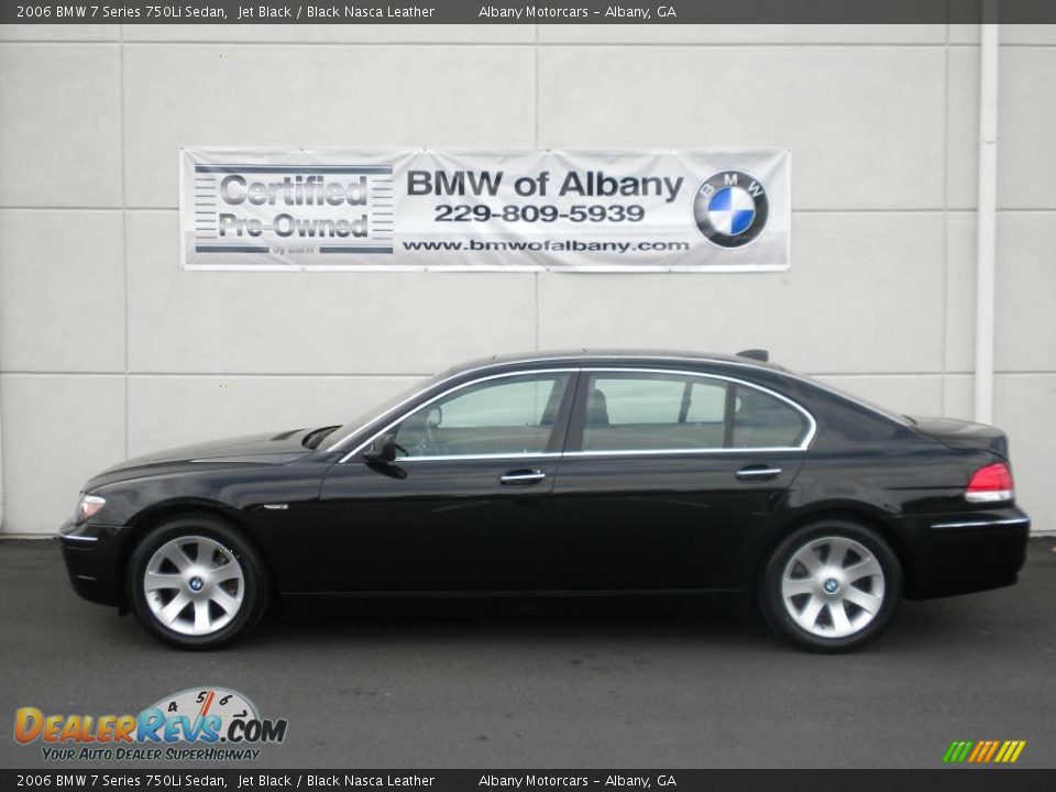 2006 BMW 7 Series 750Li Sedan Jet Black / Black Nasca Leather Photo #1
