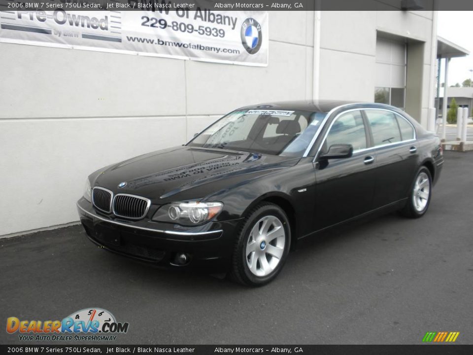 2006 BMW 7 Series 750Li Sedan Jet Black / Black Nasca Leather Photo #2