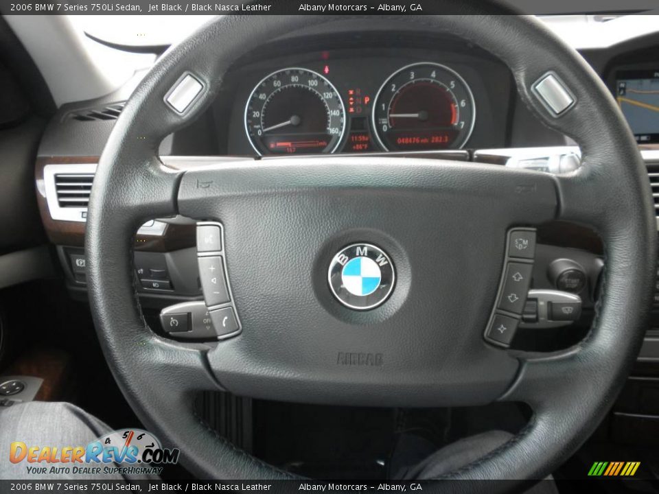 2006 BMW 7 Series 750Li Sedan Jet Black / Black Nasca Leather Photo #15