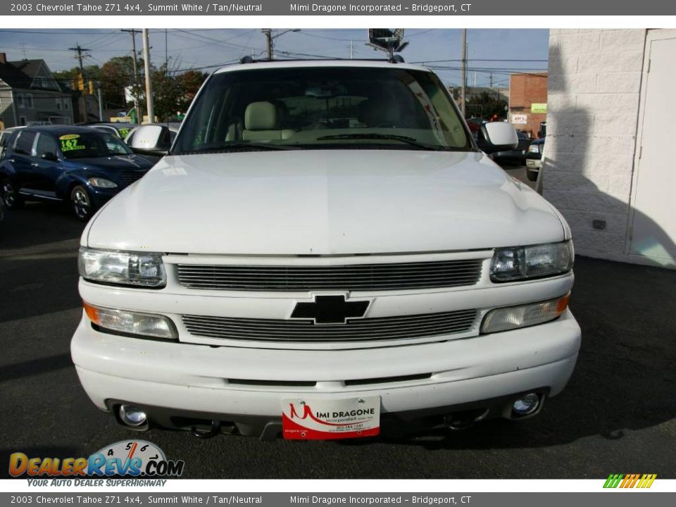 2003 Chevrolet Tahoe Z71 4x4 Summit White / Tan/Neutral Photo #2