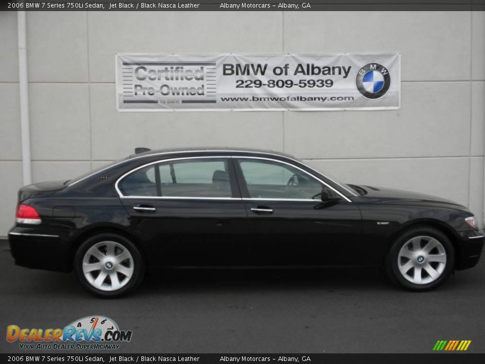 2006 BMW 7 Series 750Li Sedan Jet Black / Black Nasca Leather Photo #23