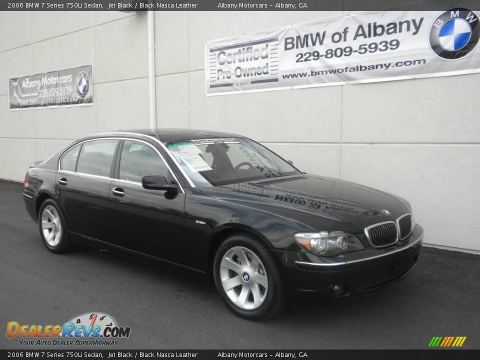 2006 BMW 7 Series 750Li Sedan Jet Black / Black Nasca Leather Photo #24