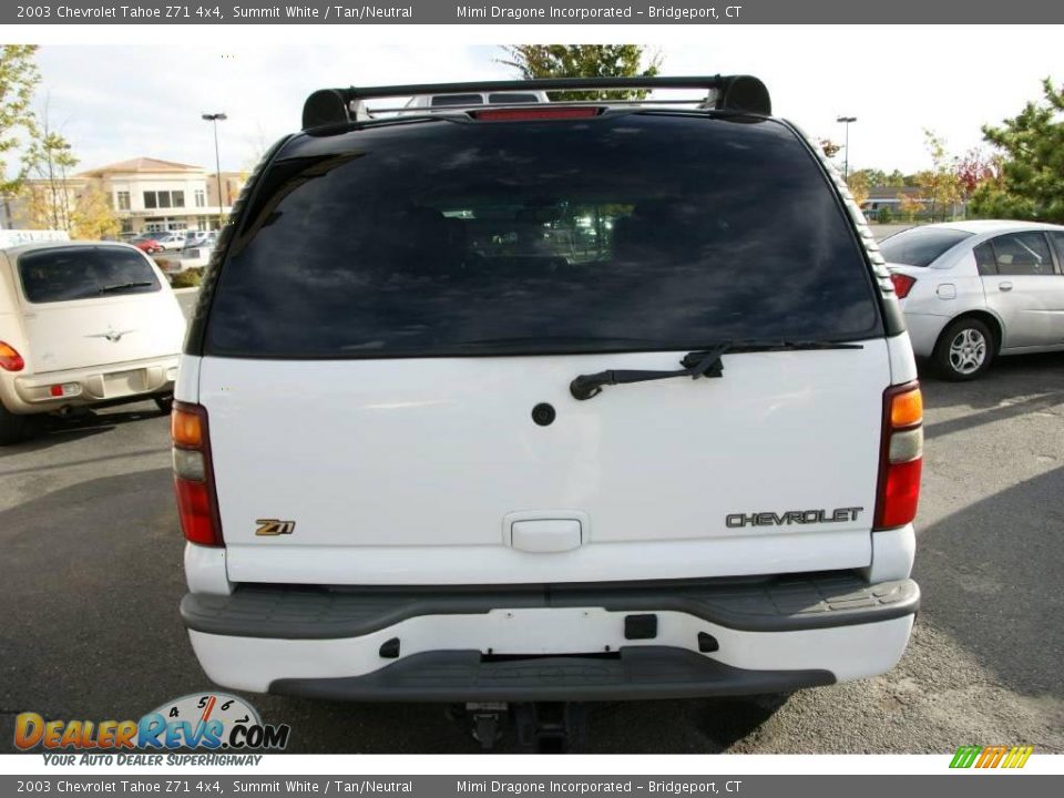 2003 Chevrolet Tahoe Z71 4x4 Summit White / Tan/Neutral Photo #5