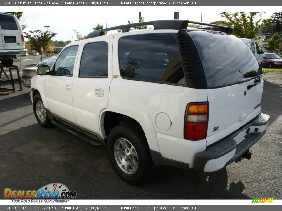 2003 Chevrolet Tahoe Z71 4x4 Summit White / Tan/Neutral Photo #7