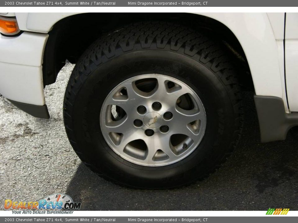 2003 Chevrolet Tahoe Z71 4x4 Summit White / Tan/Neutral Photo #8