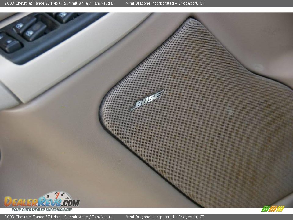 2003 Chevrolet Tahoe Z71 4x4 Summit White / Tan/Neutral Photo #12