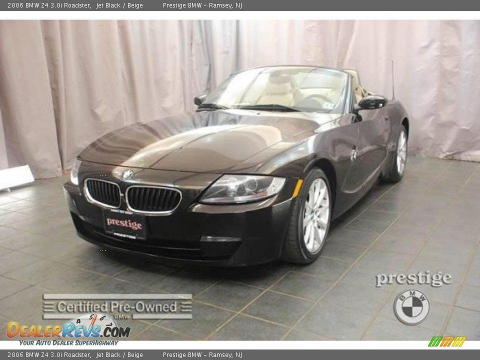 2006 BMW Z4 3.0i Roadster Jet Black / Beige Photo #1
