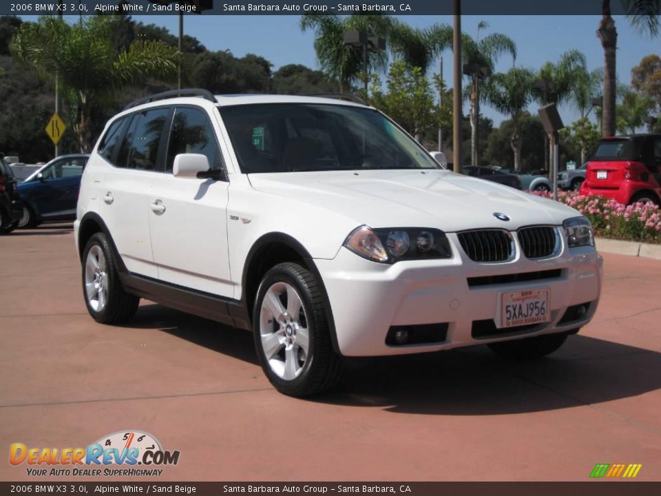 2006 BMW X3 3.0i Alpine White / Sand Beige Photo #3