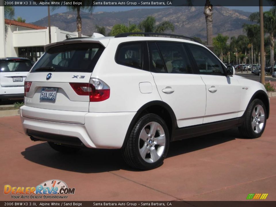 2006 BMW X3 3.0i Alpine White / Sand Beige Photo #4
