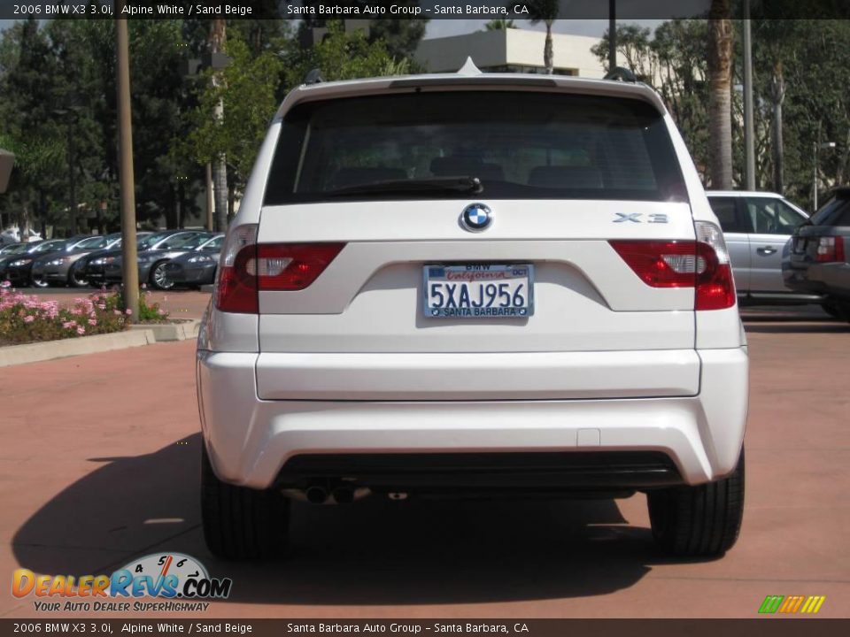 2006 BMW X3 3.0i Alpine White / Sand Beige Photo #5