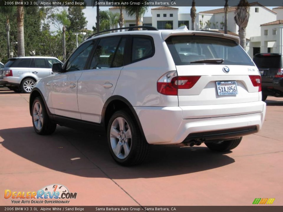 2006 BMW X3 3.0i Alpine White / Sand Beige Photo #6