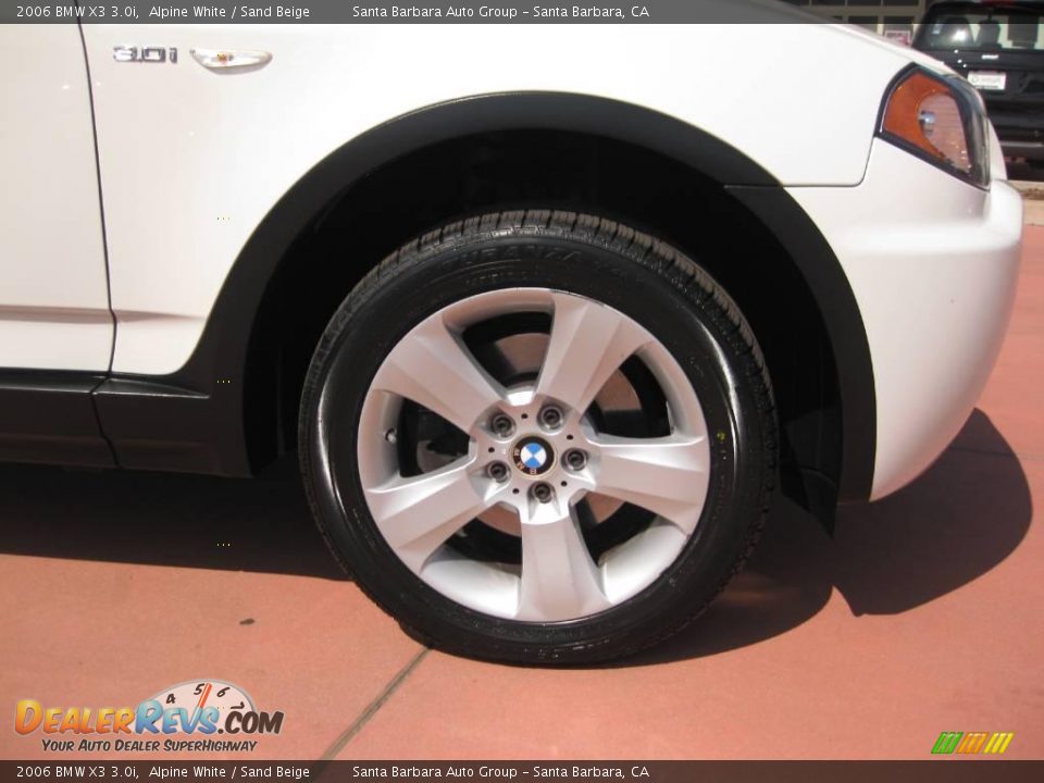 2006 BMW X3 3.0i Alpine White / Sand Beige Photo #9