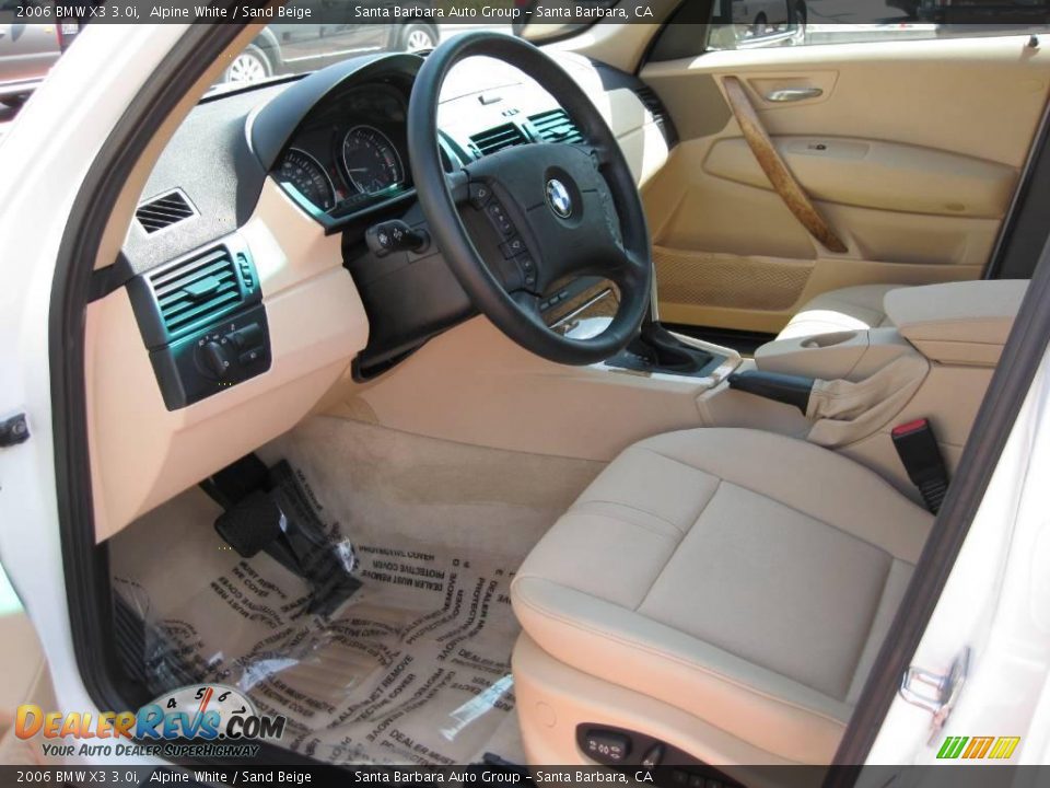 2006 BMW X3 3.0i Alpine White / Sand Beige Photo #11