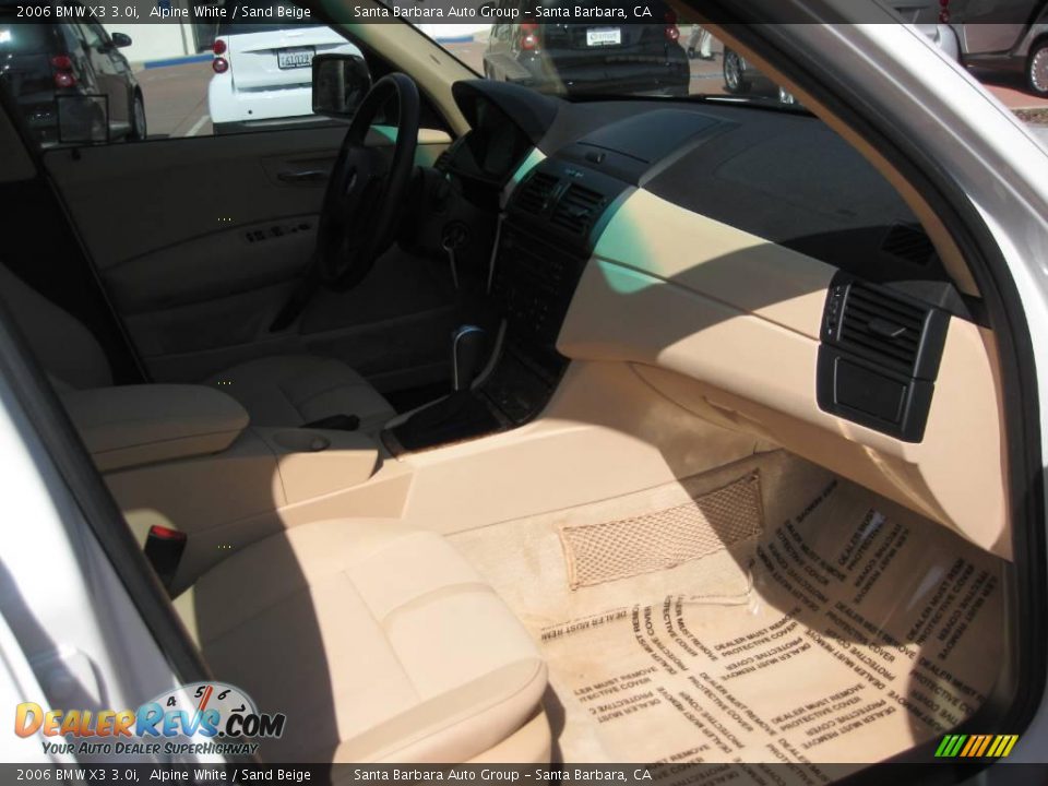 2006 BMW X3 3.0i Alpine White / Sand Beige Photo #18