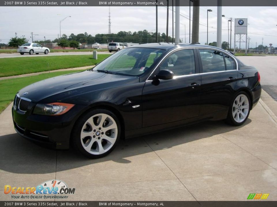 2007 BMW 3 Series 335i Sedan Jet Black / Black Photo #1