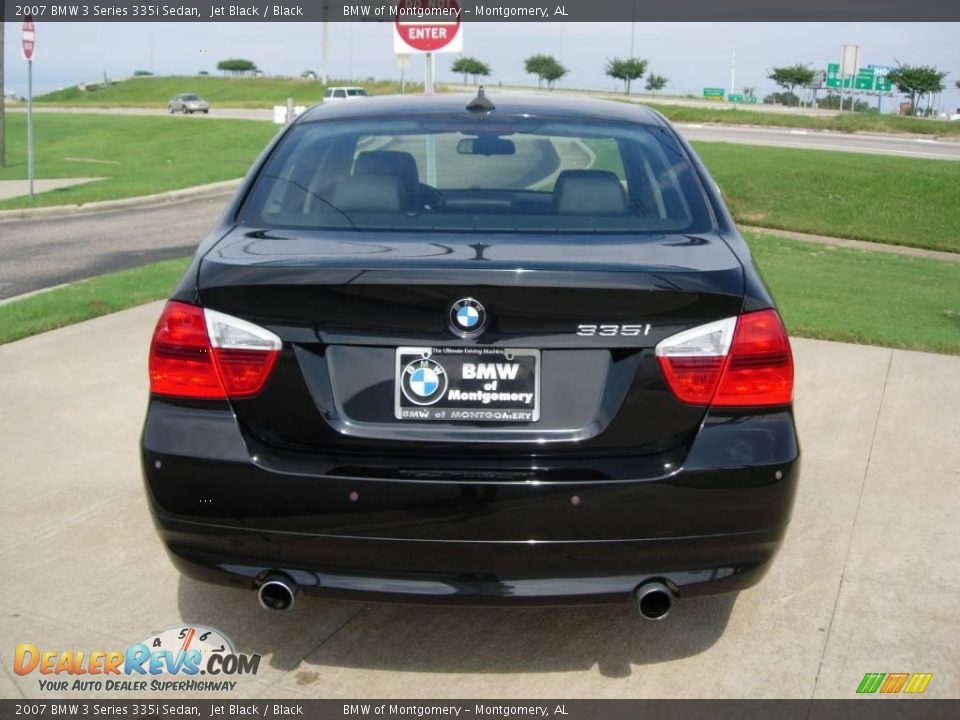 2007 BMW 3 Series 335i Sedan Jet Black / Black Photo #12