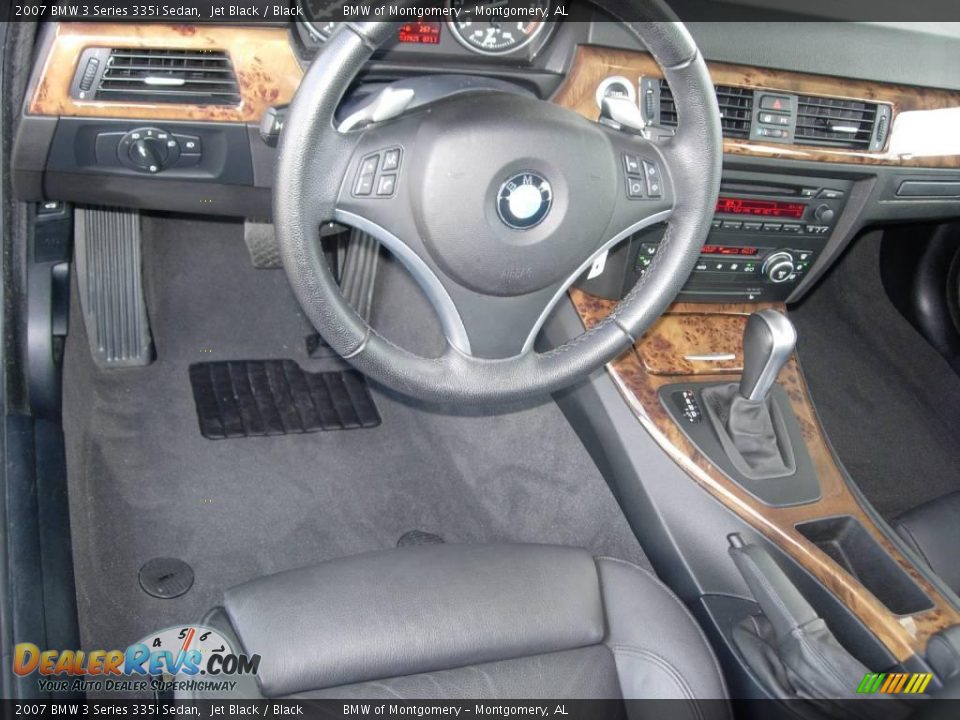 2007 BMW 3 Series 335i Sedan Jet Black / Black Photo #15
