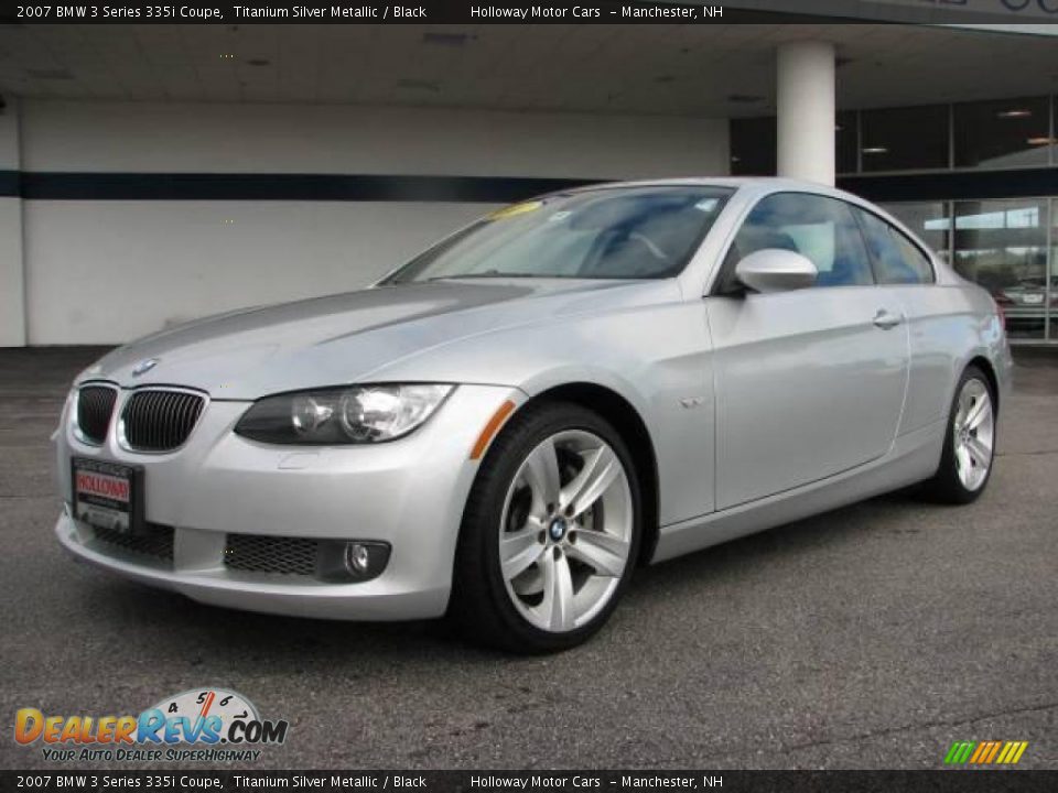 2007 BMW 3 Series 335i Coupe Titanium Silver Metallic / Black Photo #1