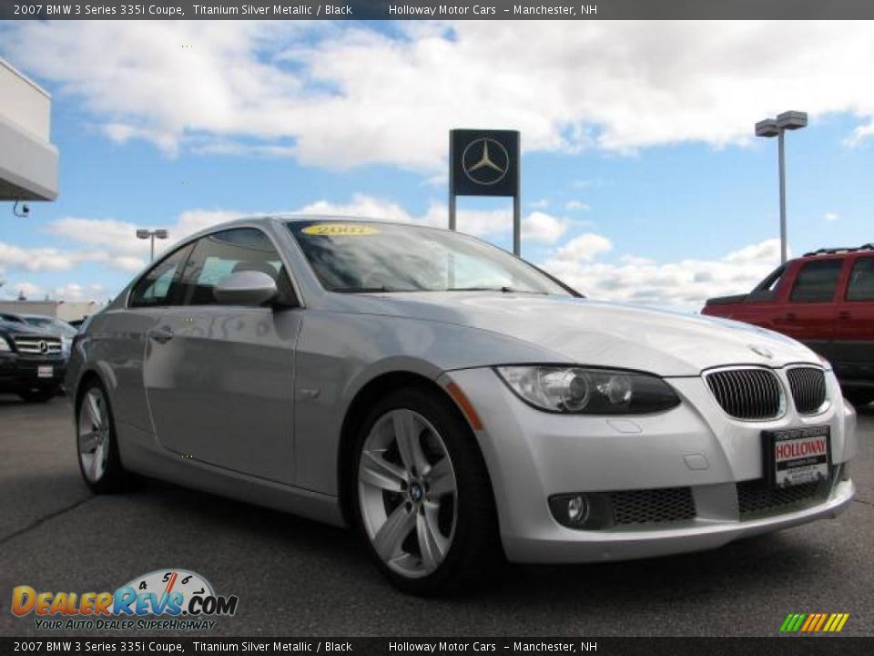 2007 BMW 3 Series 335i Coupe Titanium Silver Metallic / Black Photo #3