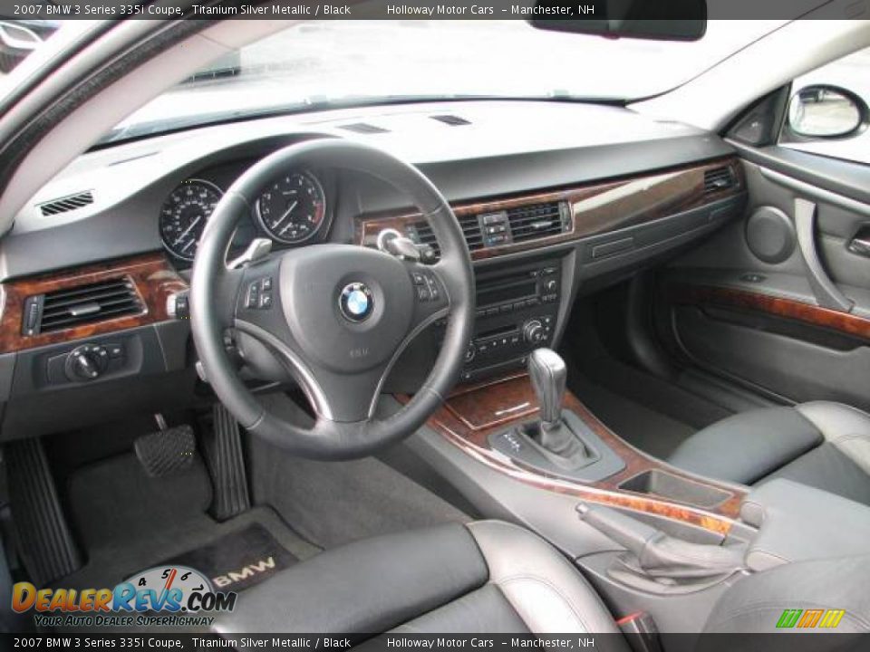 2007 BMW 3 Series 335i Coupe Titanium Silver Metallic / Black Photo #7