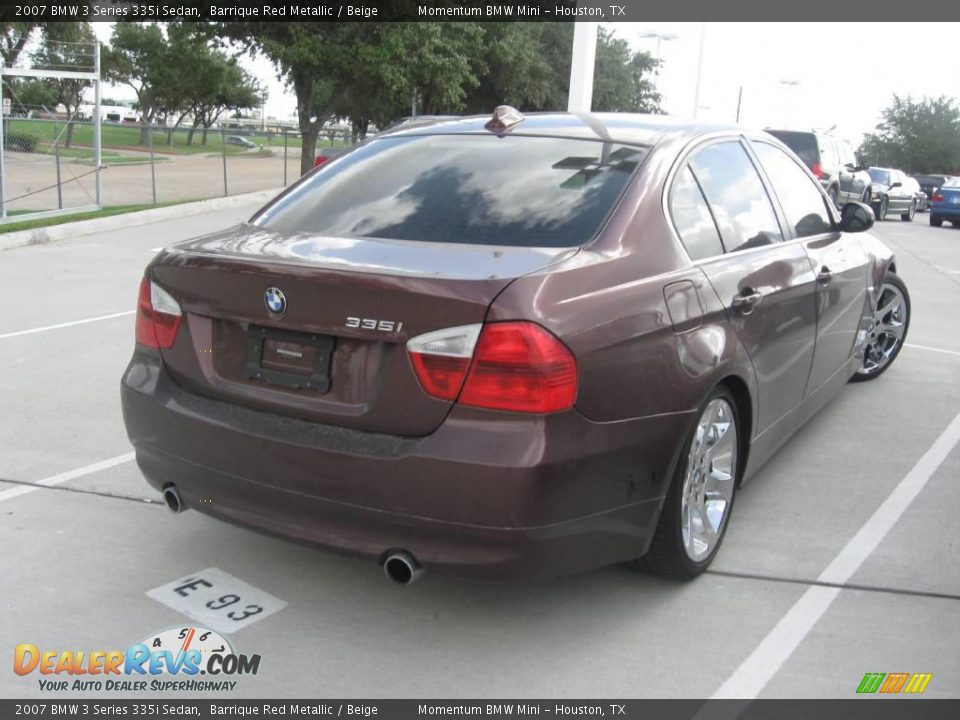 2007 BMW 3 Series 335i Sedan Barrique Red Metallic / Beige Photo #2