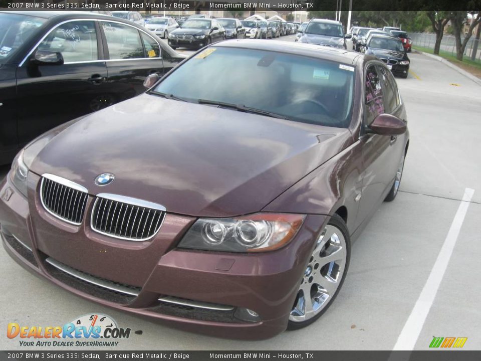 2007 BMW 3 Series 335i Sedan Barrique Red Metallic / Beige Photo #3