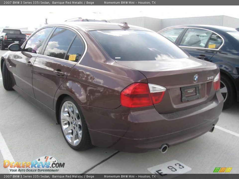 2007 BMW 3 Series 335i Sedan Barrique Red Metallic / Beige Photo #4
