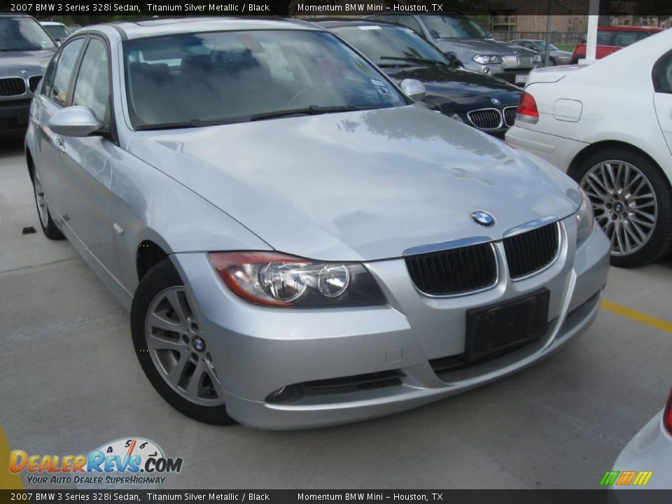 2007 BMW 3 Series 328i Sedan Titanium Silver Metallic / Black Photo #1