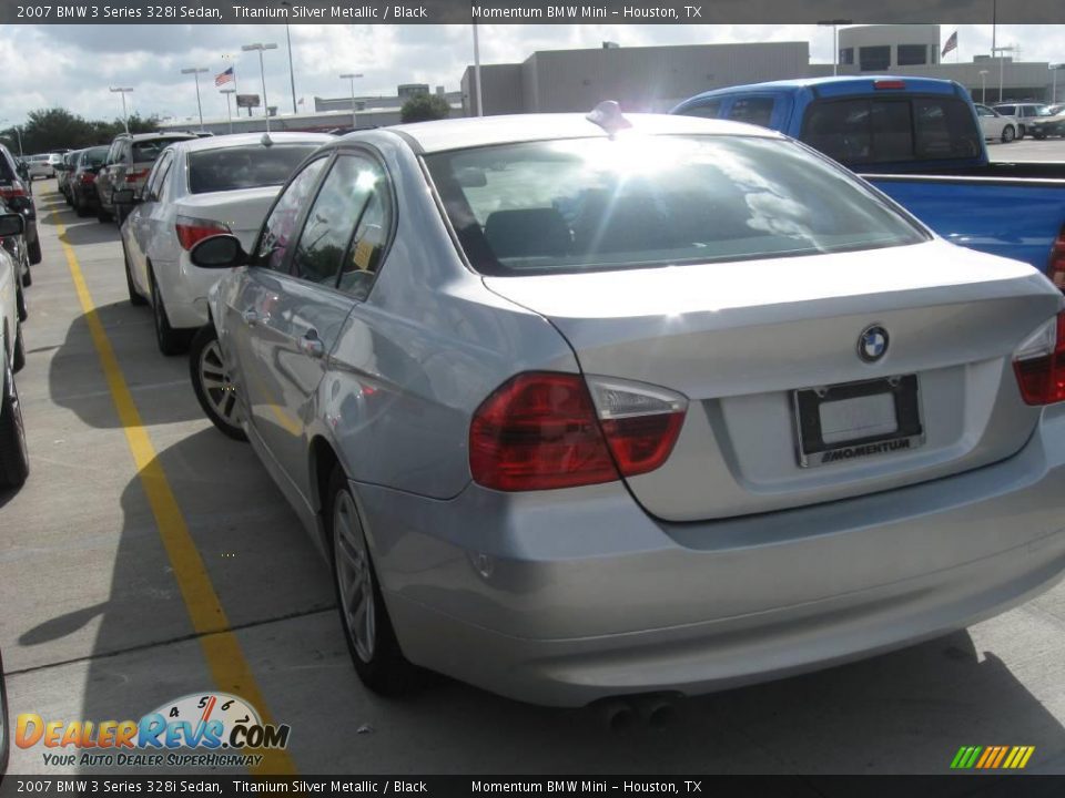 2007 BMW 3 Series 328i Sedan Titanium Silver Metallic / Black Photo #2