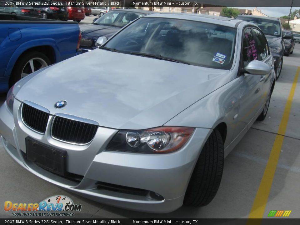 2007 BMW 3 Series 328i Sedan Titanium Silver Metallic / Black Photo #3
