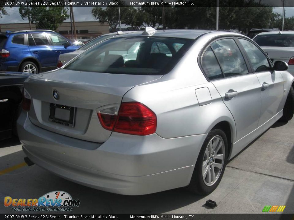 2007 BMW 3 Series 328i Sedan Titanium Silver Metallic / Black Photo #4