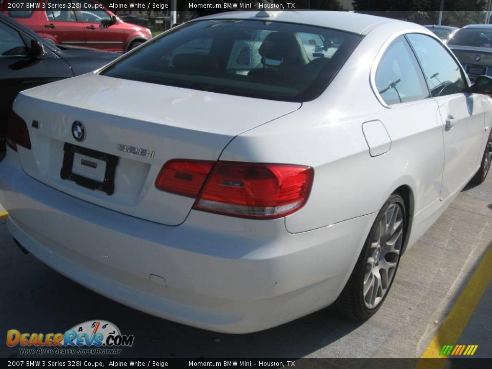 2007 BMW 3 Series 328i Coupe Alpine White / Beige Photo #2