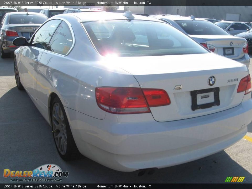 2007 BMW 3 Series 328i Coupe Alpine White / Beige Photo #4