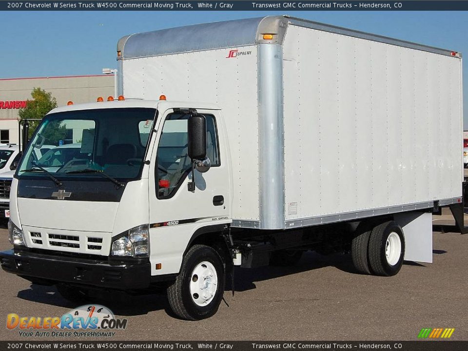 2007 Chevrolet W Series Truck W4500 Commercial Moving Truck White / Gray Photo #3