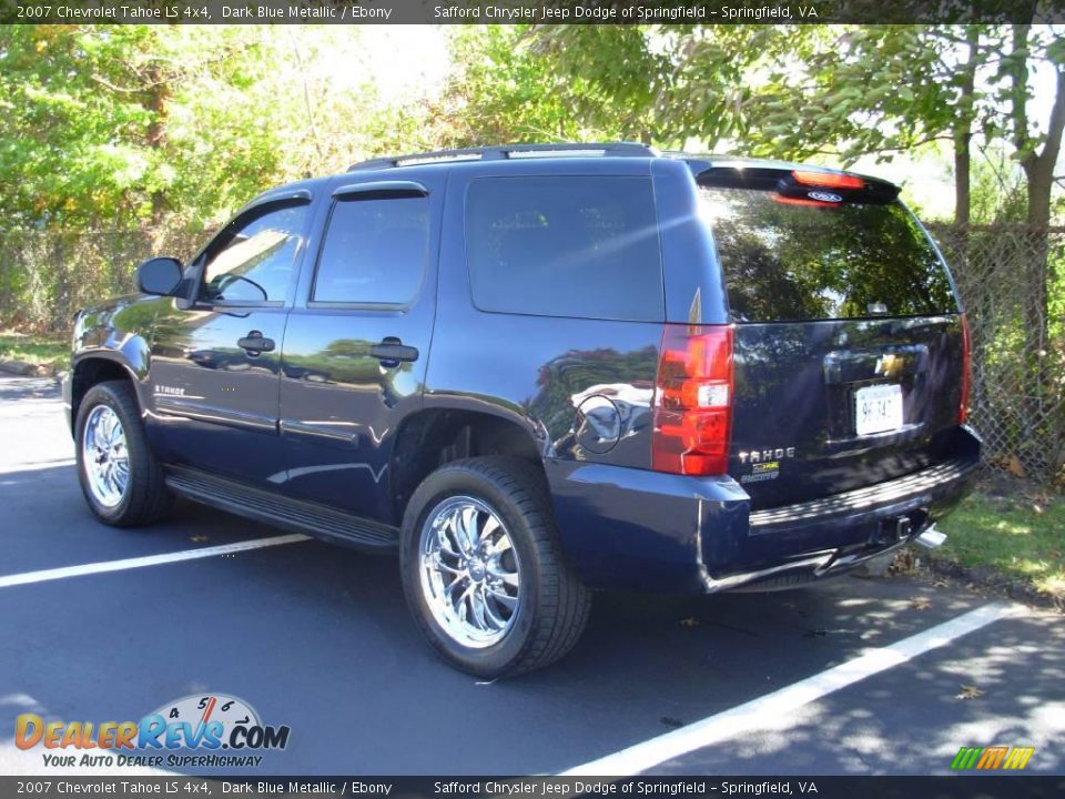 2007 Chevrolet Tahoe LS 4x4 Dark Blue Metallic / Ebony Photo #3