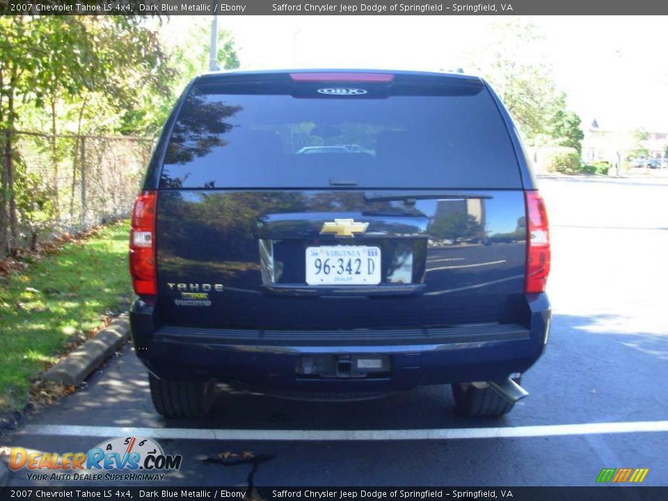 2007 Chevrolet Tahoe LS 4x4 Dark Blue Metallic / Ebony Photo #4