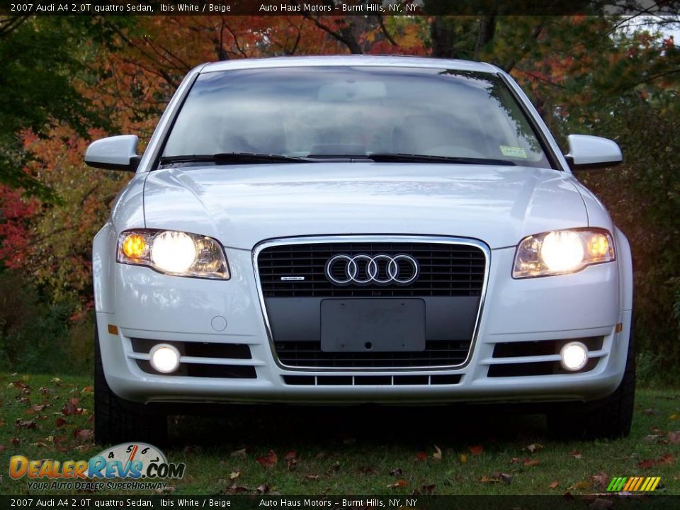2007 Audi A4 2.0T quattro Sedan Ibis White / Beige Photo #3