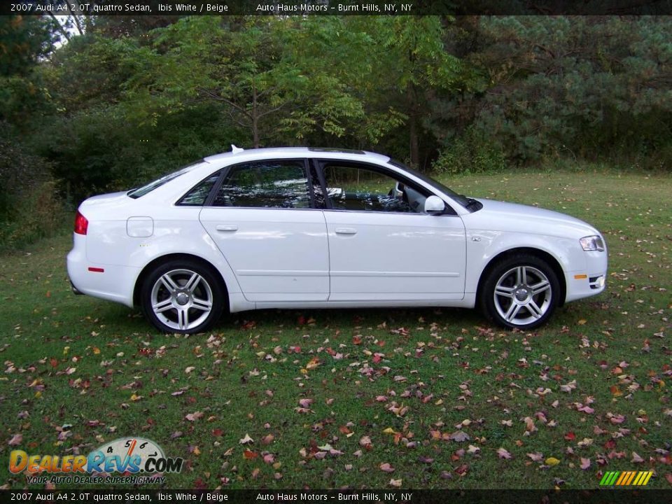 2007 Audi A4 2.0T quattro Sedan Ibis White / Beige Photo #5