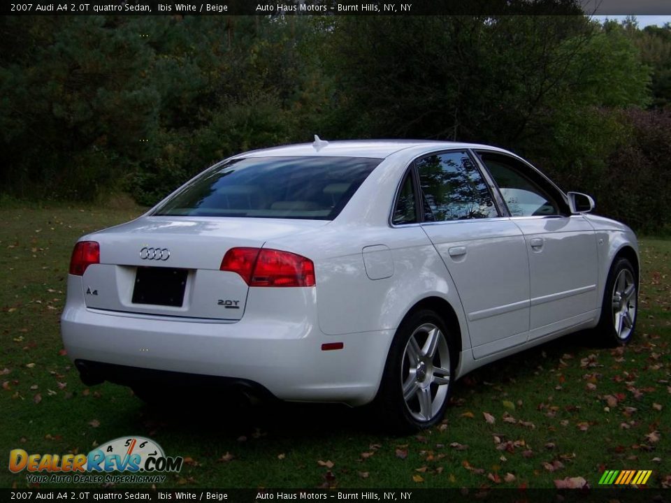 2007 Audi A4 2.0T quattro Sedan Ibis White / Beige Photo #6