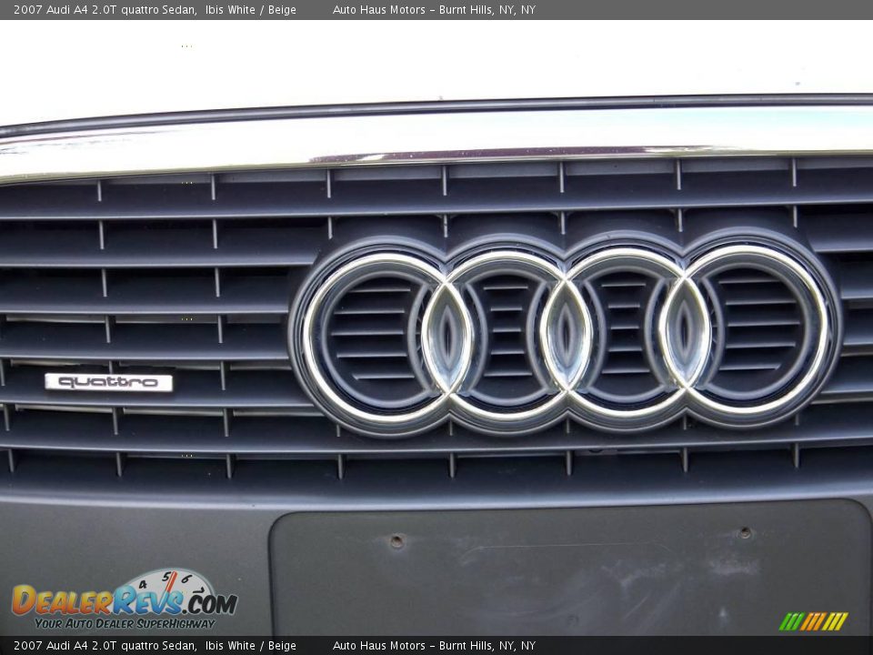 2007 Audi A4 2.0T quattro Sedan Ibis White / Beige Photo #12