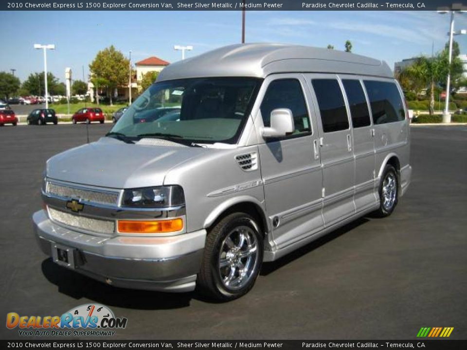 2010 Chevrolet Express LS 1500 Explorer Conversion Van Sheer Silver Metallic / Medium Pewter Photo #3