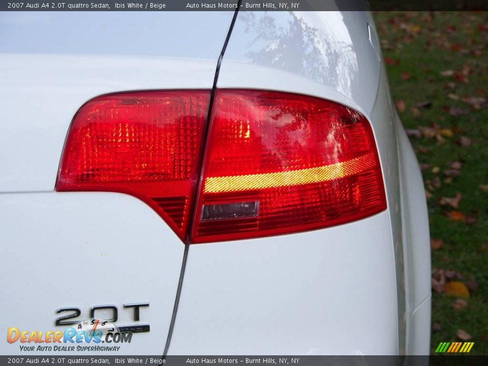 2007 Audi A4 2.0T quattro Sedan Ibis White / Beige Photo #14