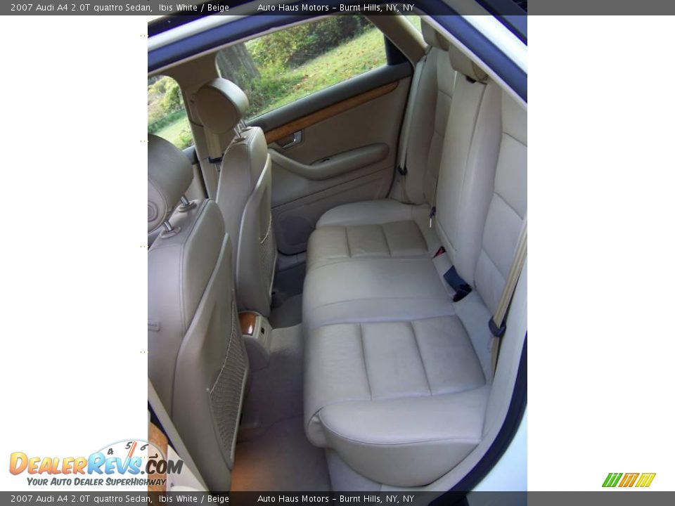 2007 Audi A4 2.0T quattro Sedan Ibis White / Beige Photo #16