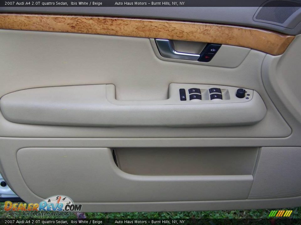 2007 Audi A4 2.0T quattro Sedan Ibis White / Beige Photo #17