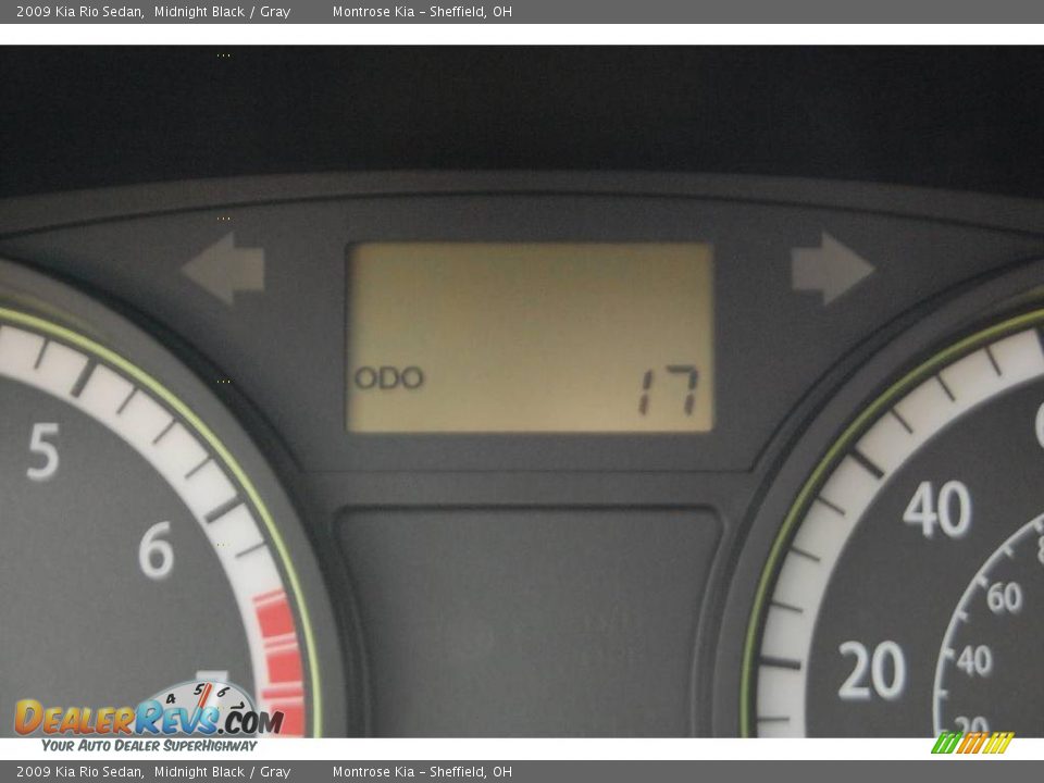 2009 Kia Rio Sedan Midnight Black / Gray Photo #18