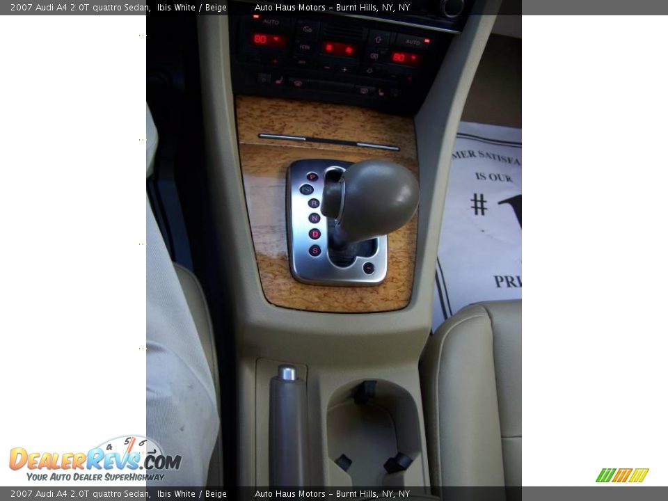 2007 Audi A4 2.0T quattro Sedan Ibis White / Beige Photo #24