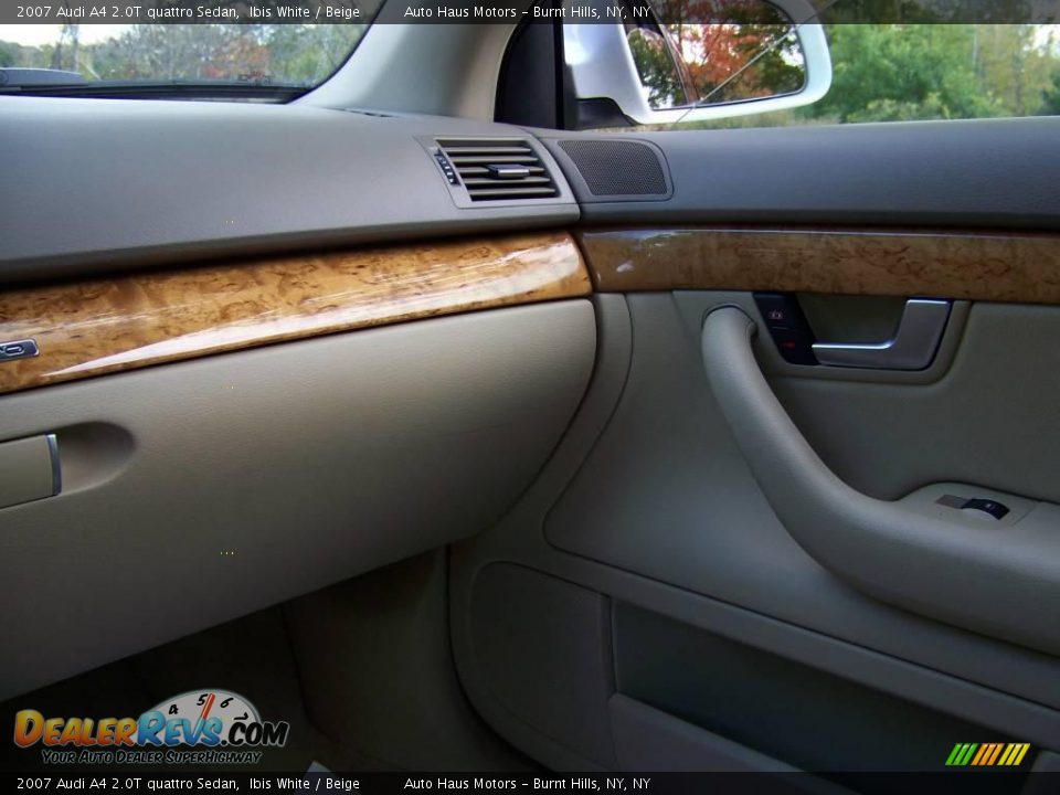 2007 Audi A4 2.0T quattro Sedan Ibis White / Beige Photo #25