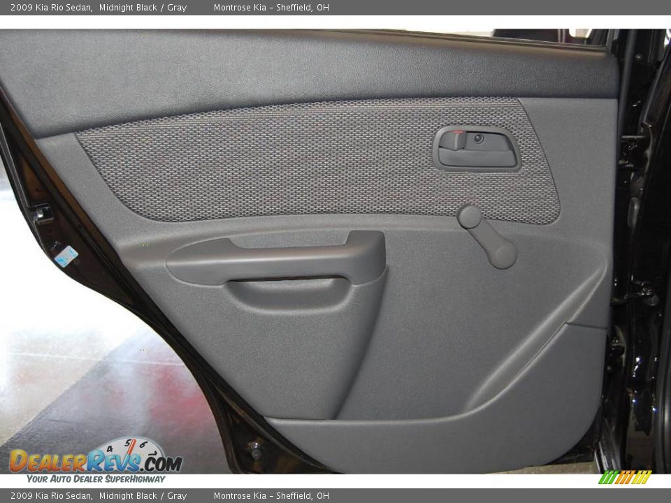 2009 Kia Rio Sedan Midnight Black / Gray Photo #26